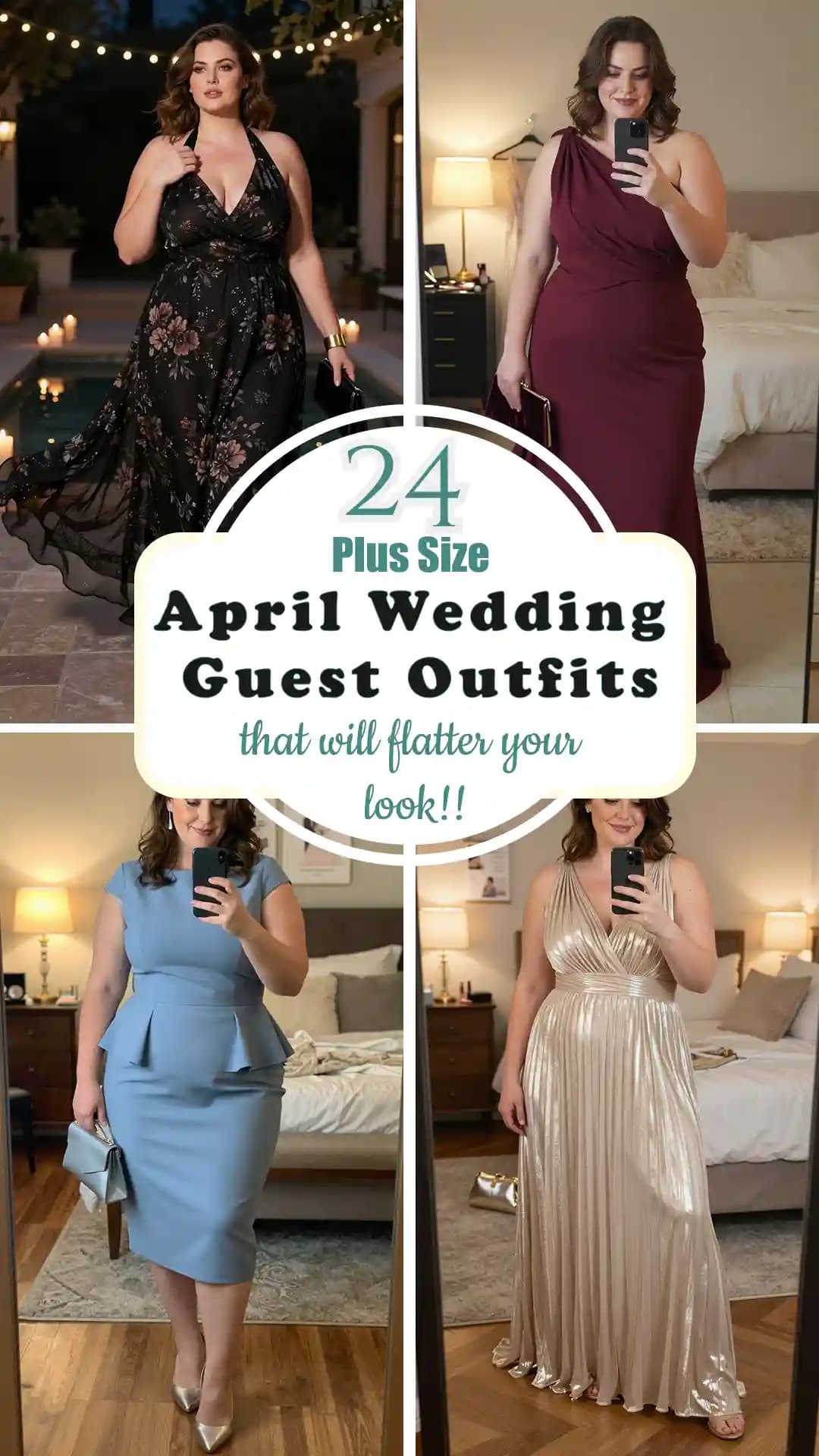 24 Breathtaking April Wedding Guest Outfits for Plus Size Curvy Women (2026) | Trendy Spring Wedding Styles, Elegant Gowns, and Chic Ensembles for Curvy Ladies