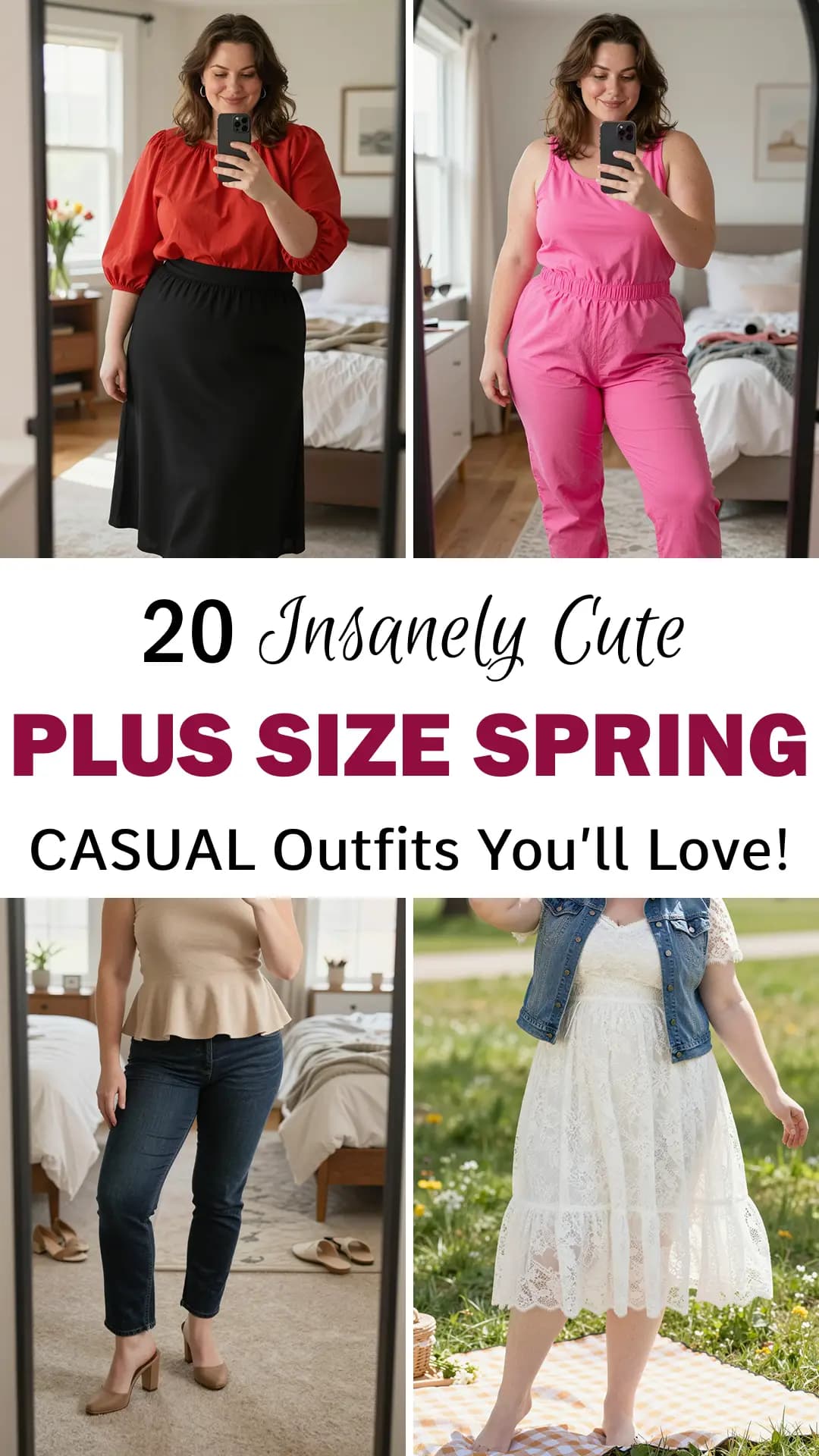 20+ Chic & Comfy Casual Spring Outfits for Plus Size Women in 2026 | Trendy Everyday Looks, Floral Styles, and Denim Essentials for the Ultimate Spring Wardrobe Refresh for Curvy Women