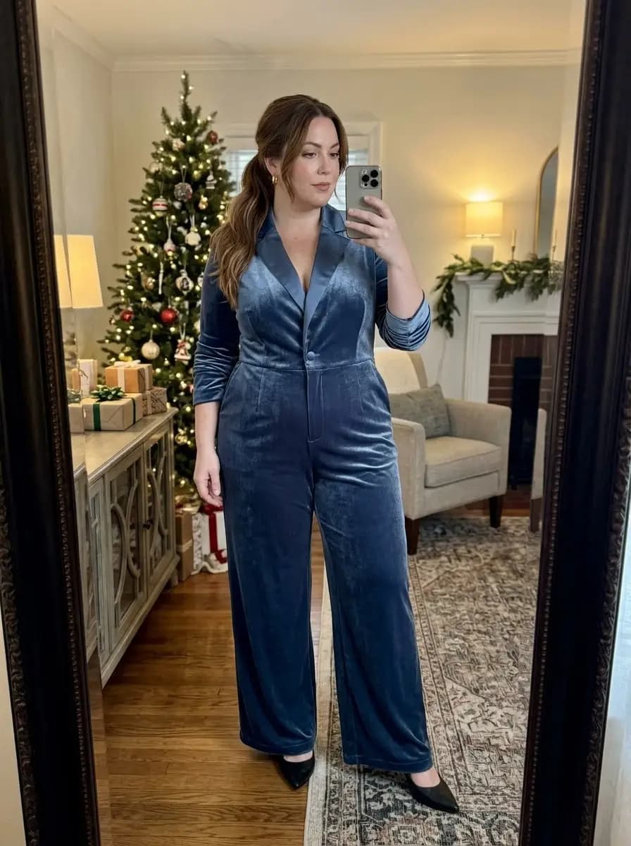 Blue Velvet Jumpsuit