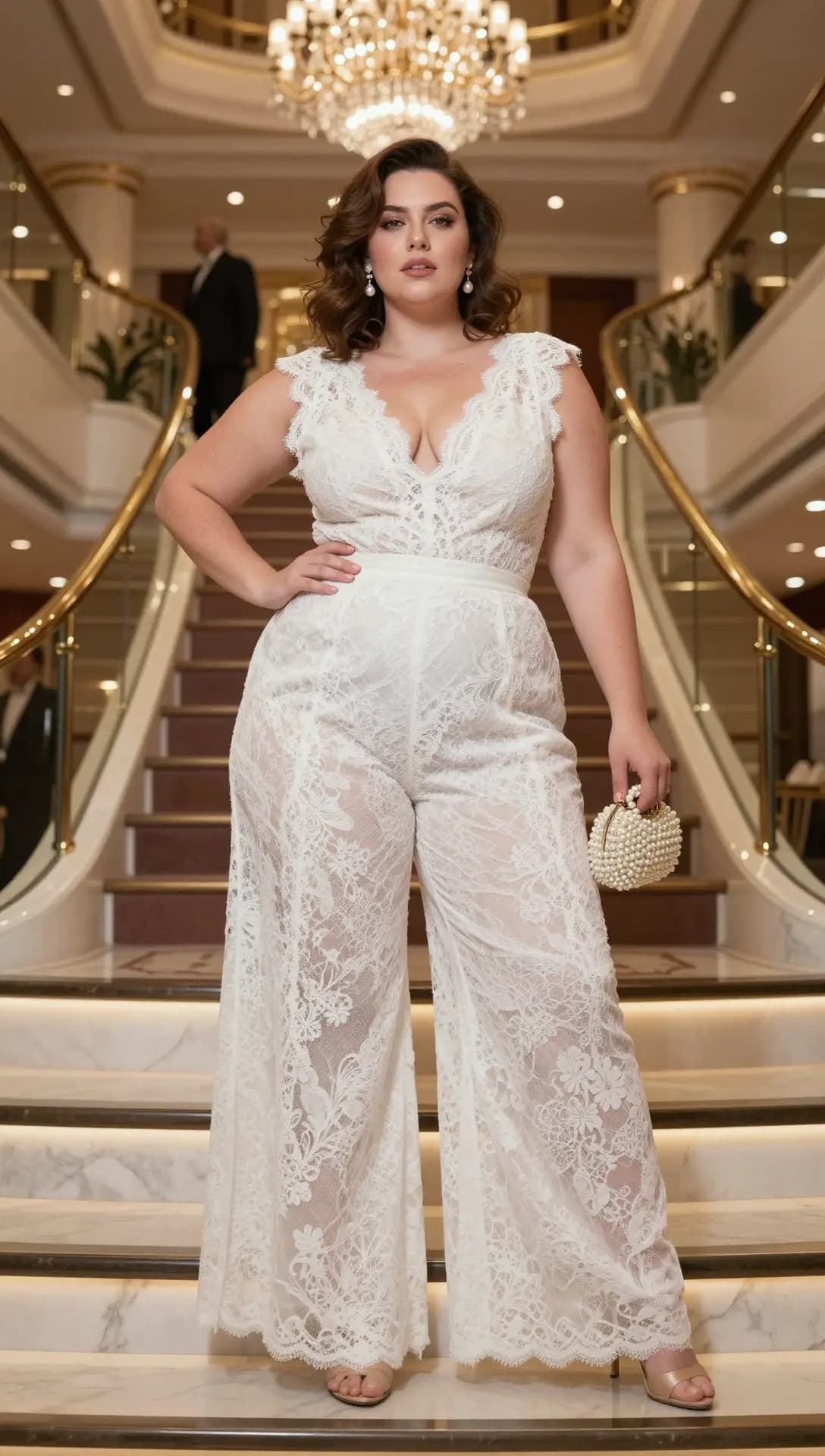 White Lace Jumpsuit