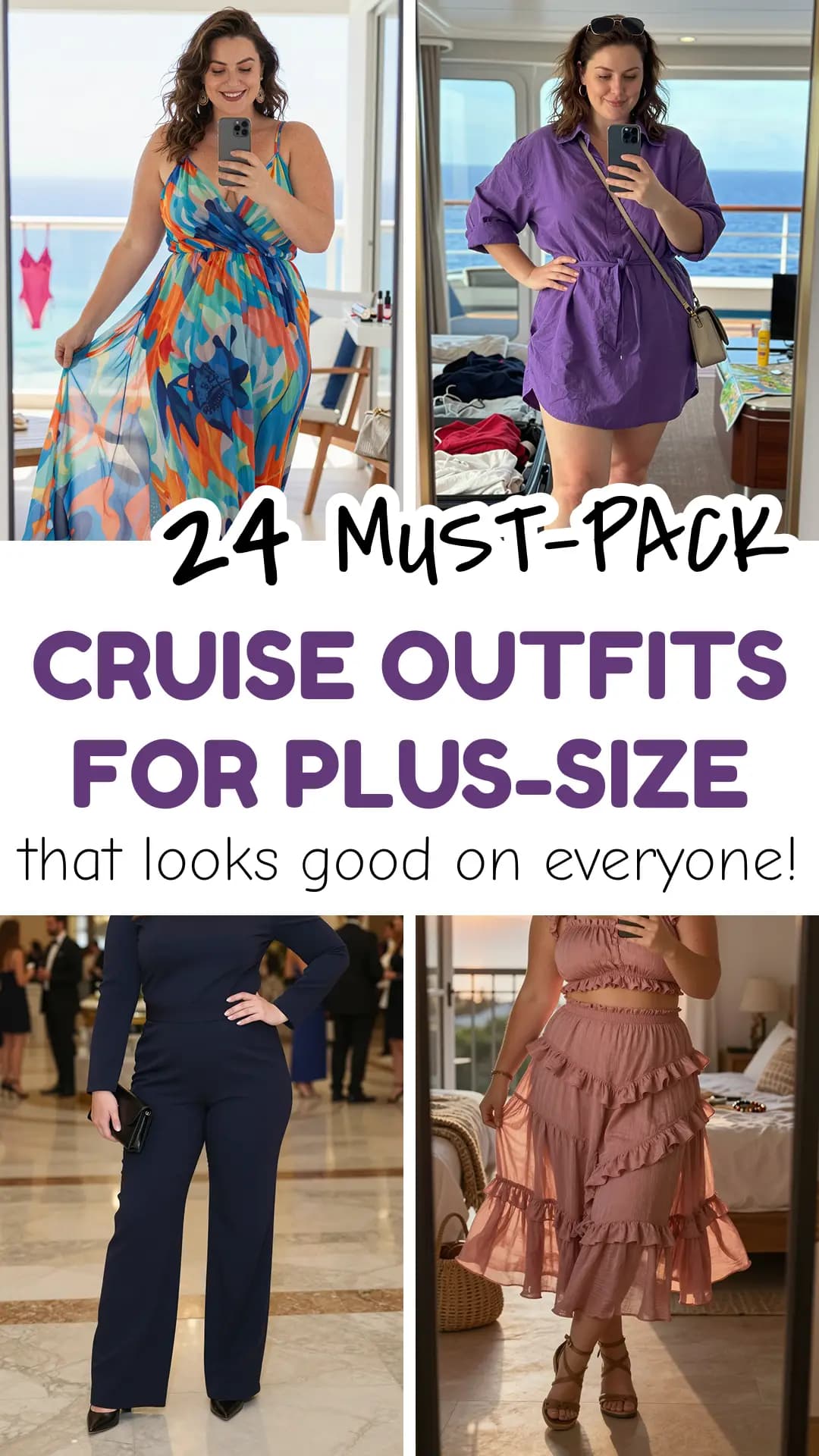 24 Stunning Cruise Outfits for Plus Size Women in 2026 | Chic Resort Wear, Swimwear, & Formal Night Styles for Curvy Travelers to Sail in Confidence