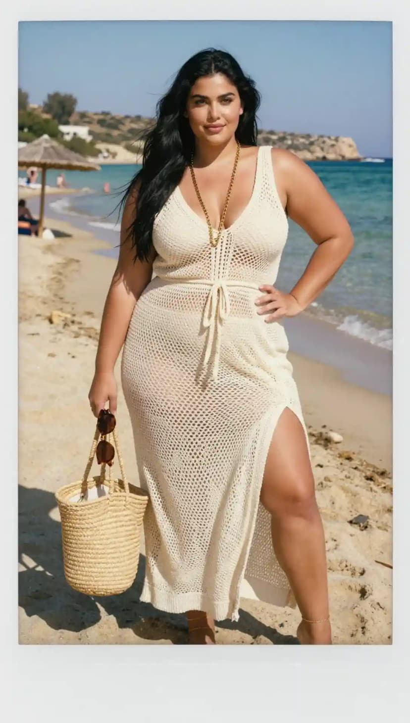 Cream Crochet Maxi Dress