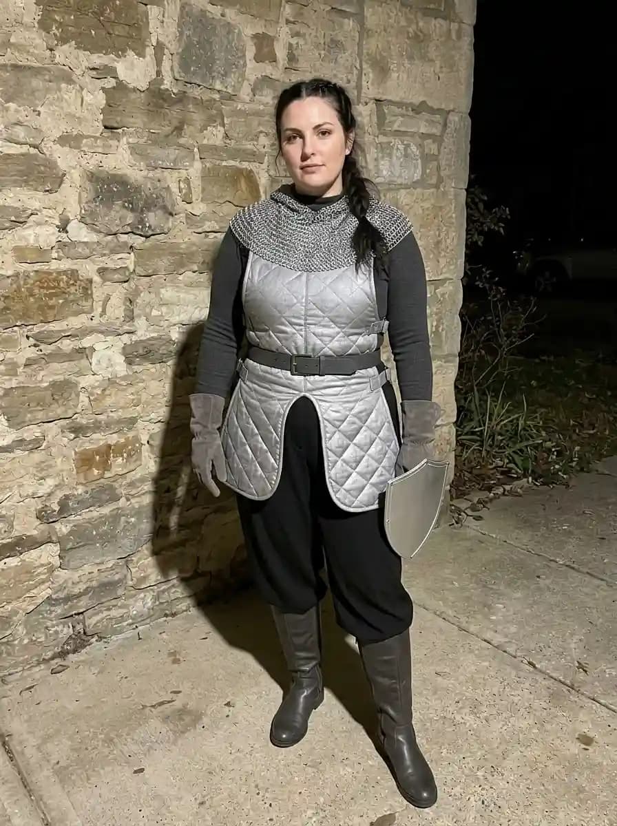 Medieval Silver Knight Costume
