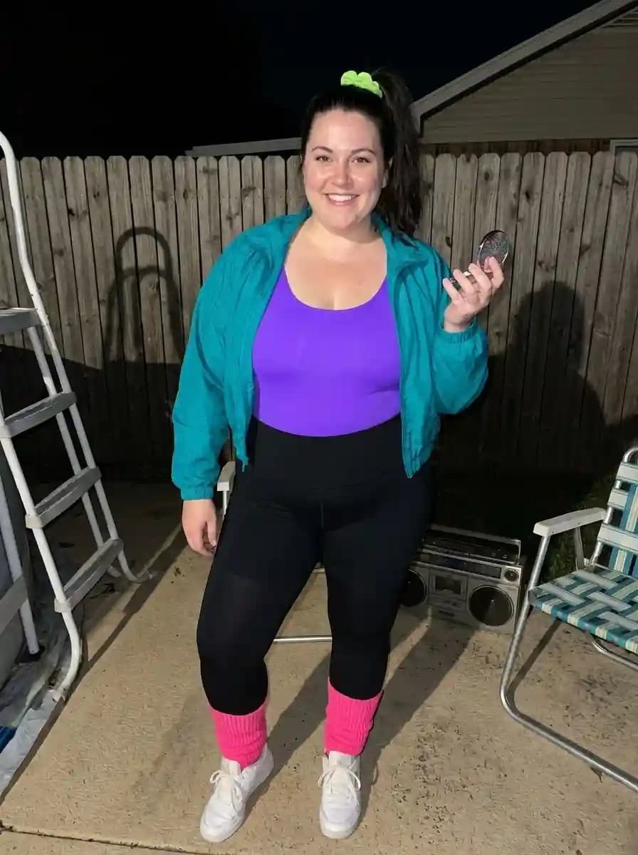 Colorful '80s Aerobics Instructor Costume