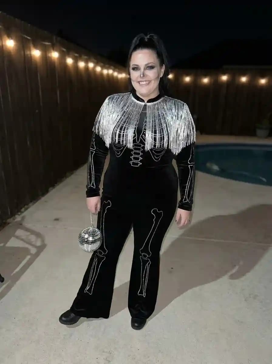 Disco Skeleton Halloween Costume