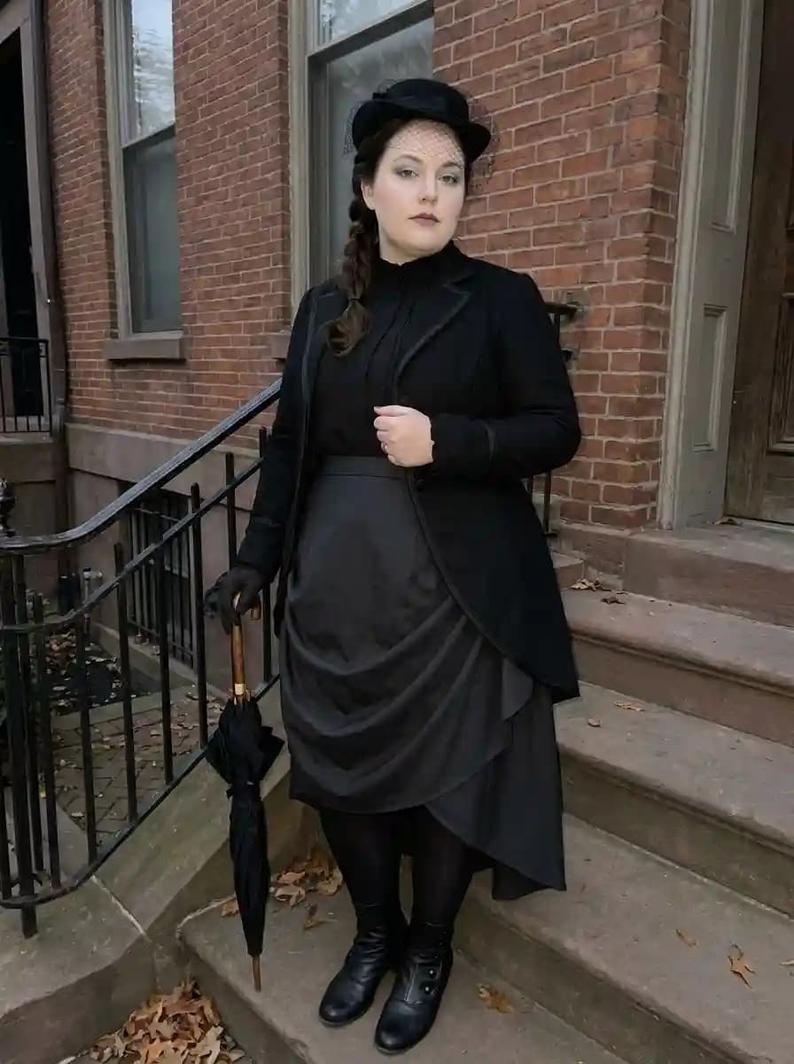 Victorian Mourning Widow Costume