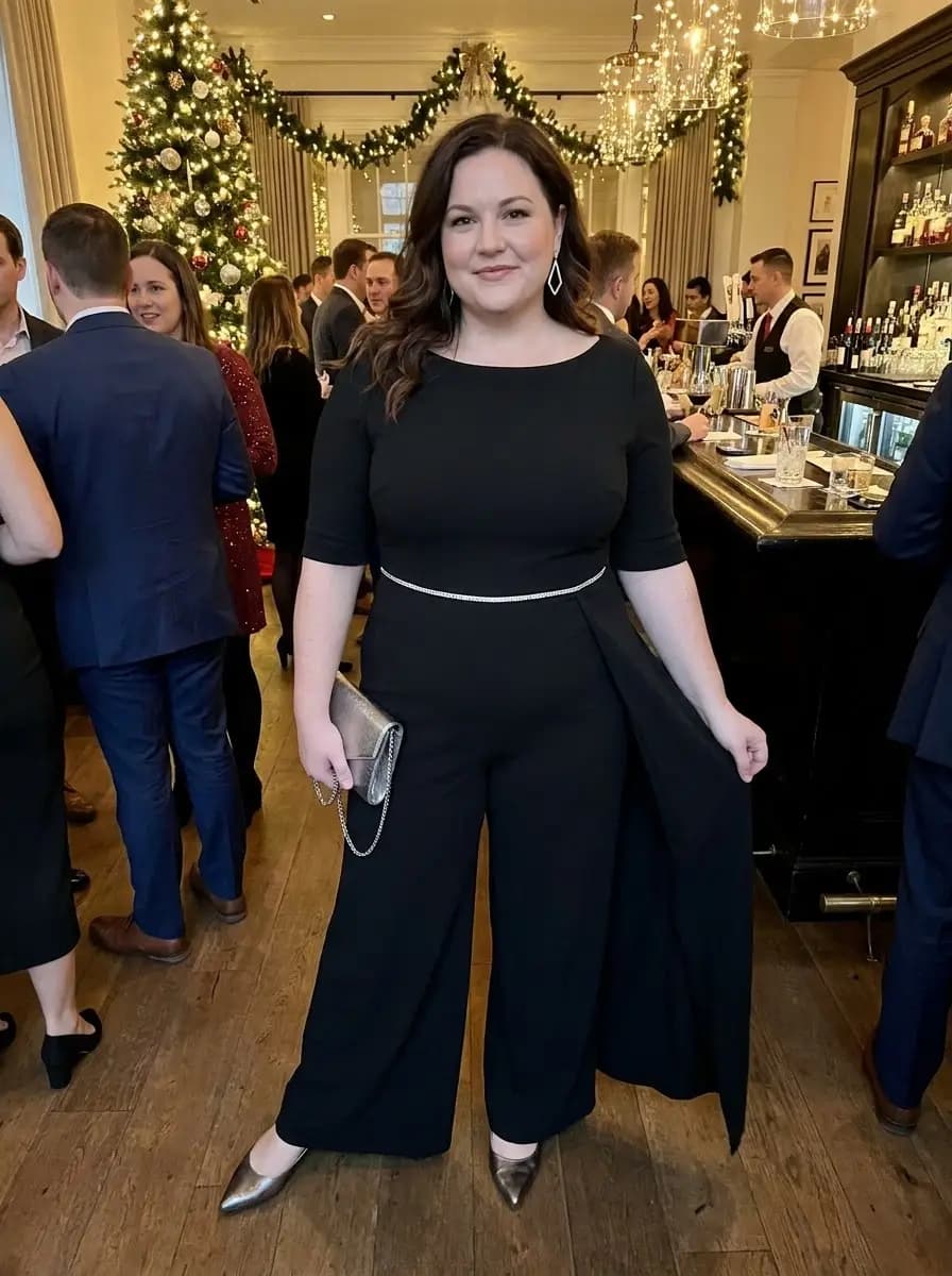 Black Crepe Jumpsuit