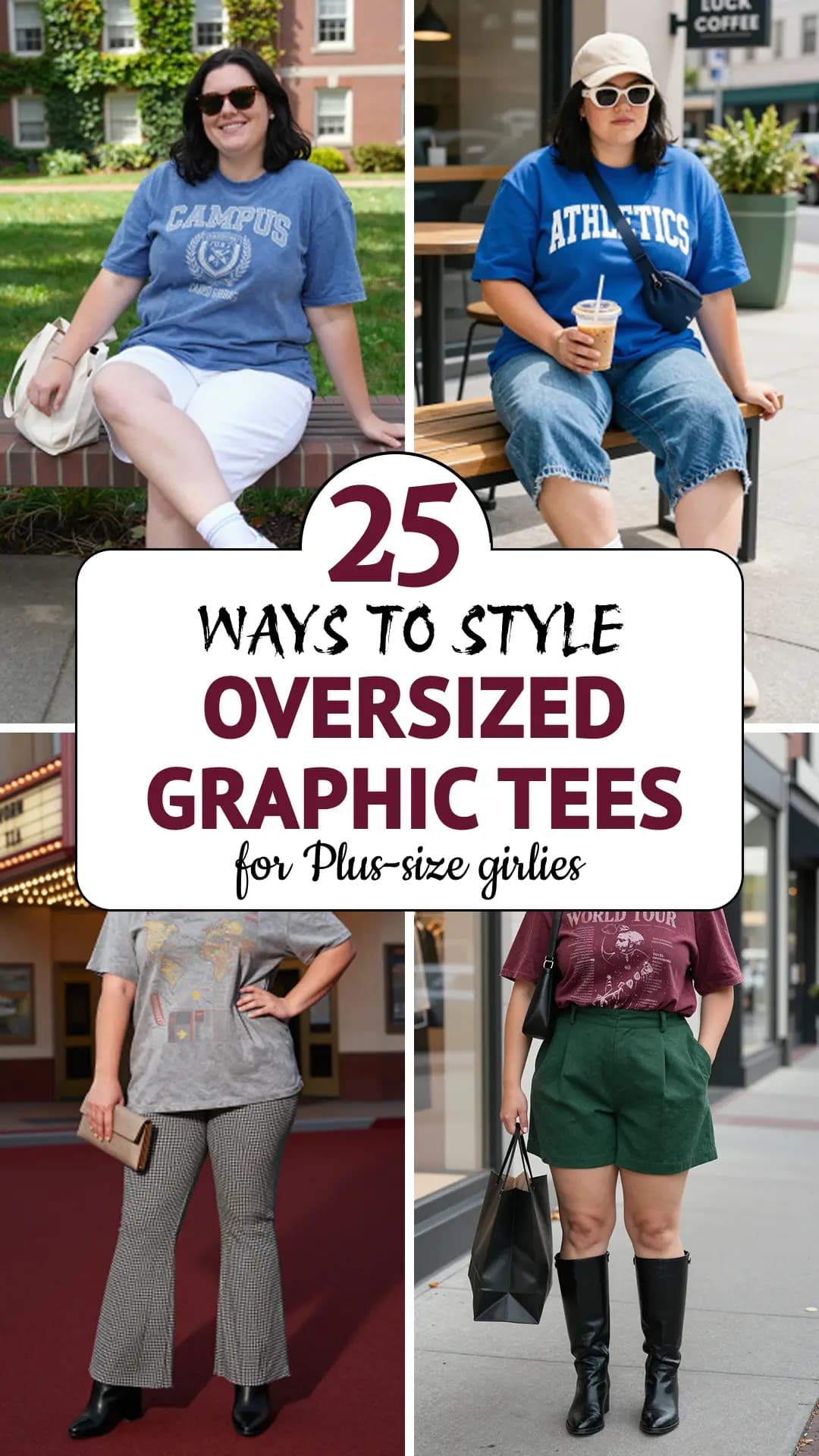 25 Trendy Oversized Graphic Tee Outfits for Plus Size Women (2026) | Chic, Casual & Edgy Streetwear Styles