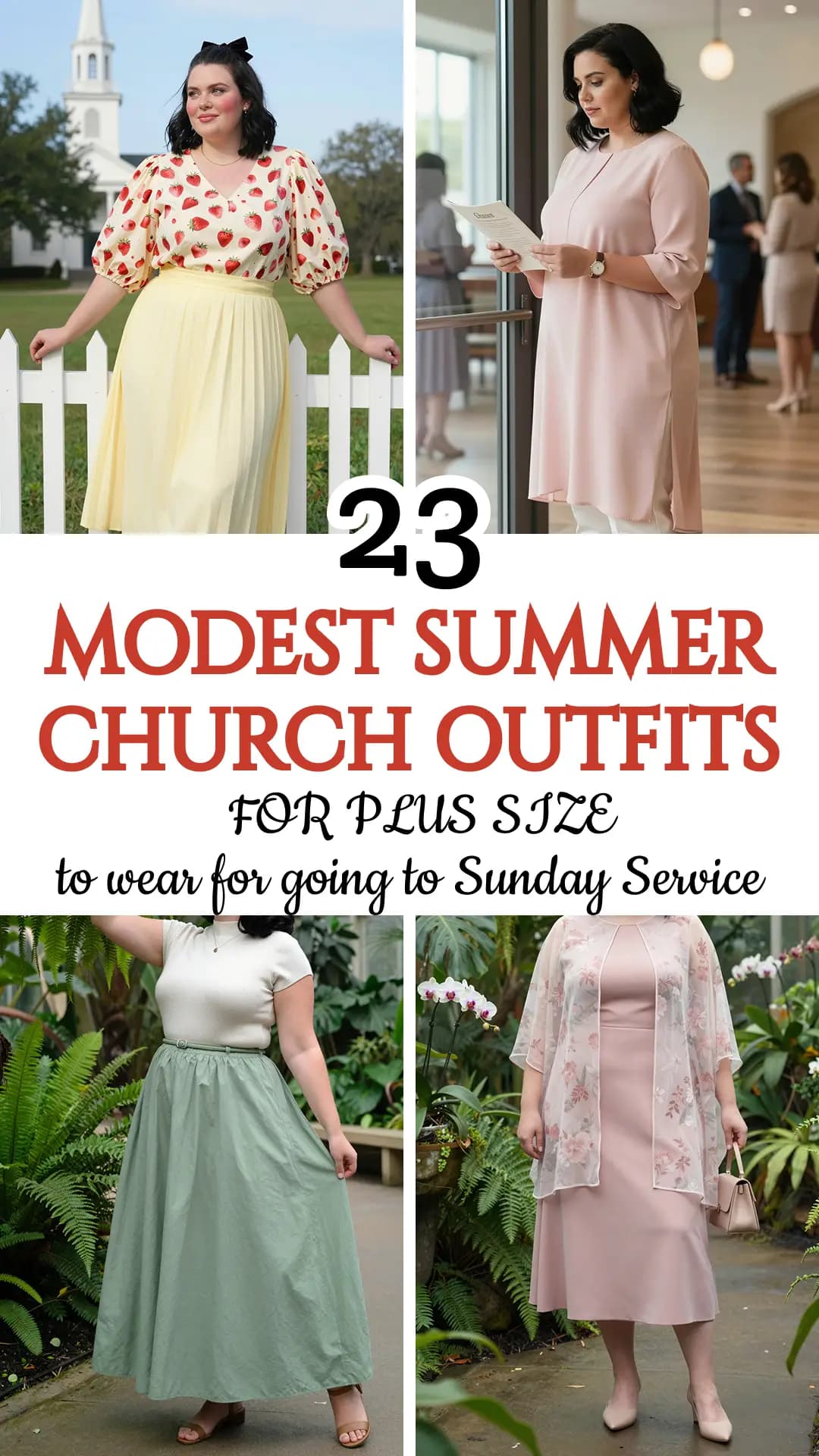 23 Stunning Summer Church Outfits for Plus Size Women (2026) | Chic, Modest & Breathable Sunday Styles for Curvy Ladies | Elegant Church Fashion Guide