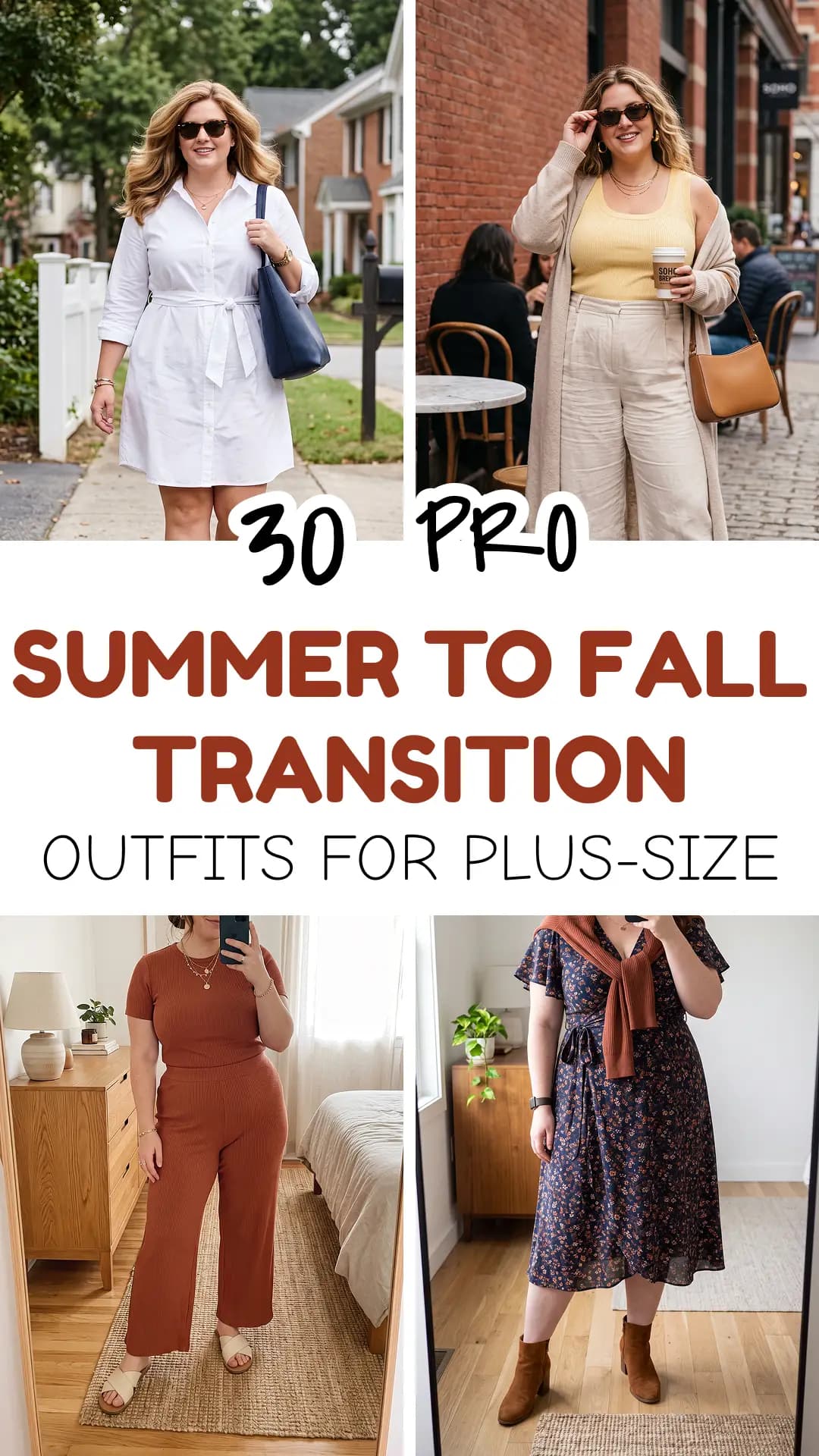 30 Chic Summer to Fall Transition Outfits for Plus Size Women (2026) | Curvy Transitional Style Guide & Early Autumn Wardrobe Essentials