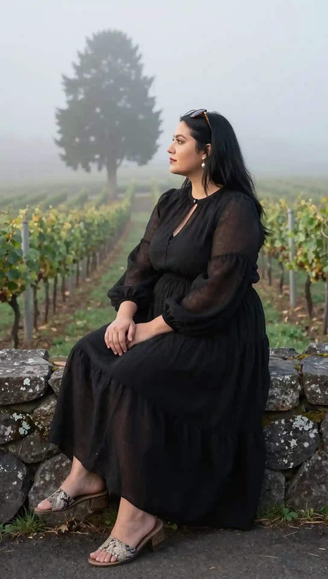 Black Georgette Maxi Dress