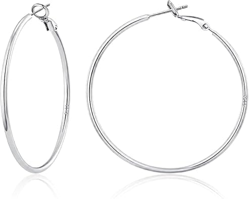 Silver hoop earrings