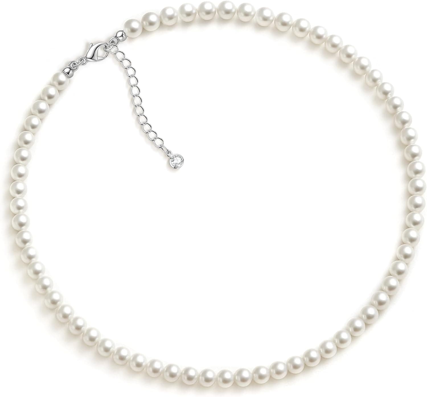 Short pearl necklace — 4/6/8 mm options