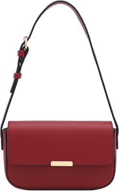 Wine structured top-handle handbag