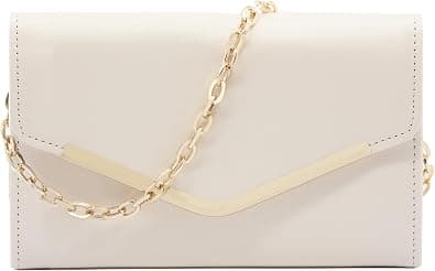 Cream structured clutch