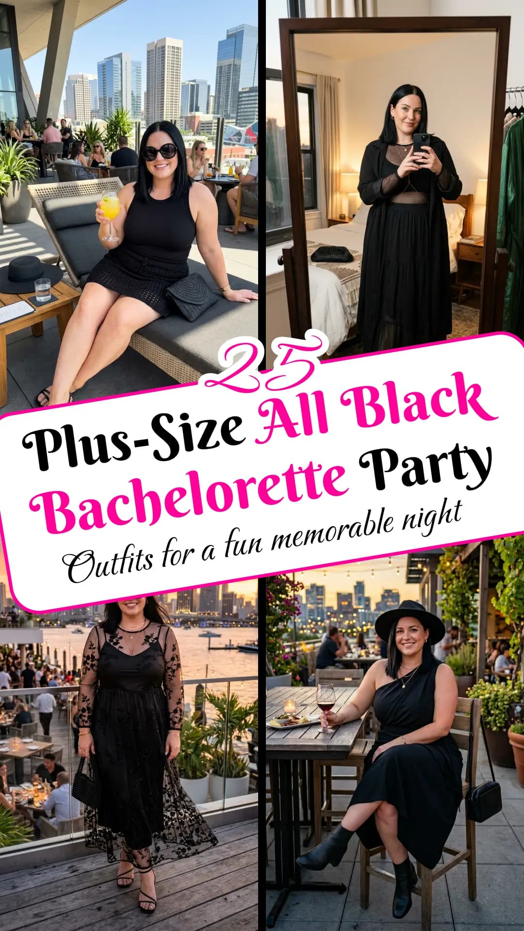 25 Chic All-Black Bachelorette Party Outfits for Plus Size Women (2026)