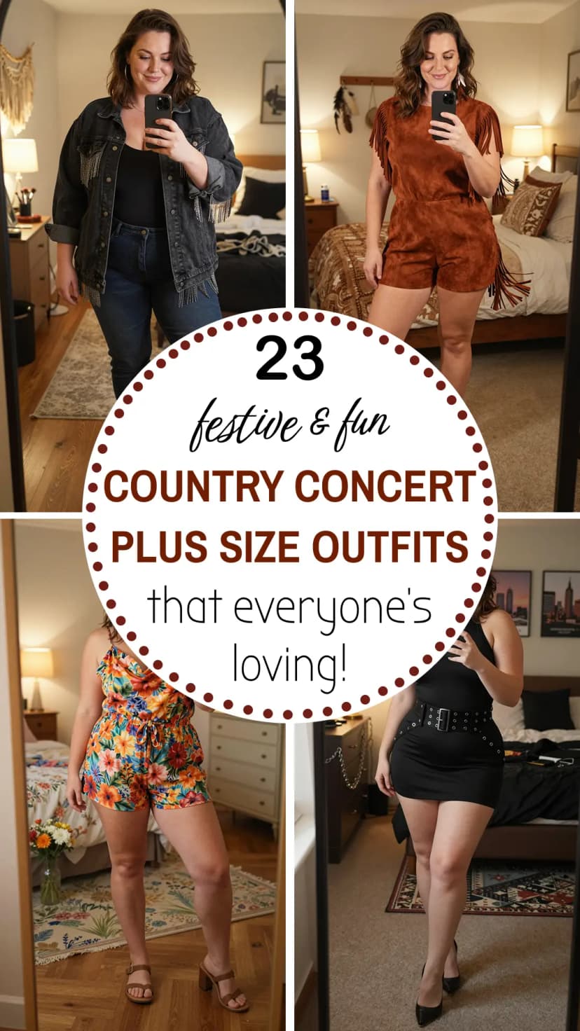 23 Country Concert Outfit Ideas for Plus Size Curvy Women