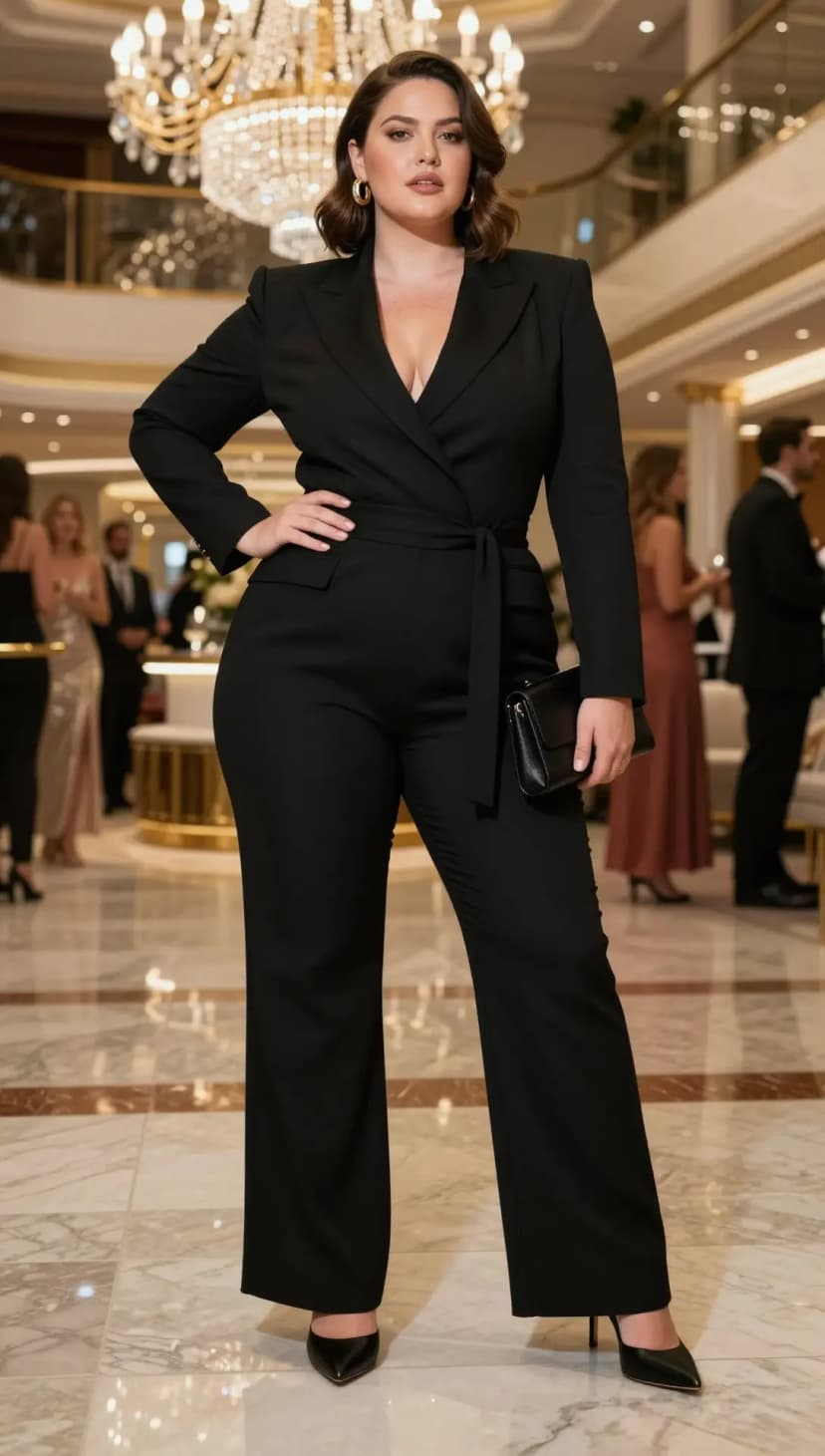 Black Crepe Jumpsuit