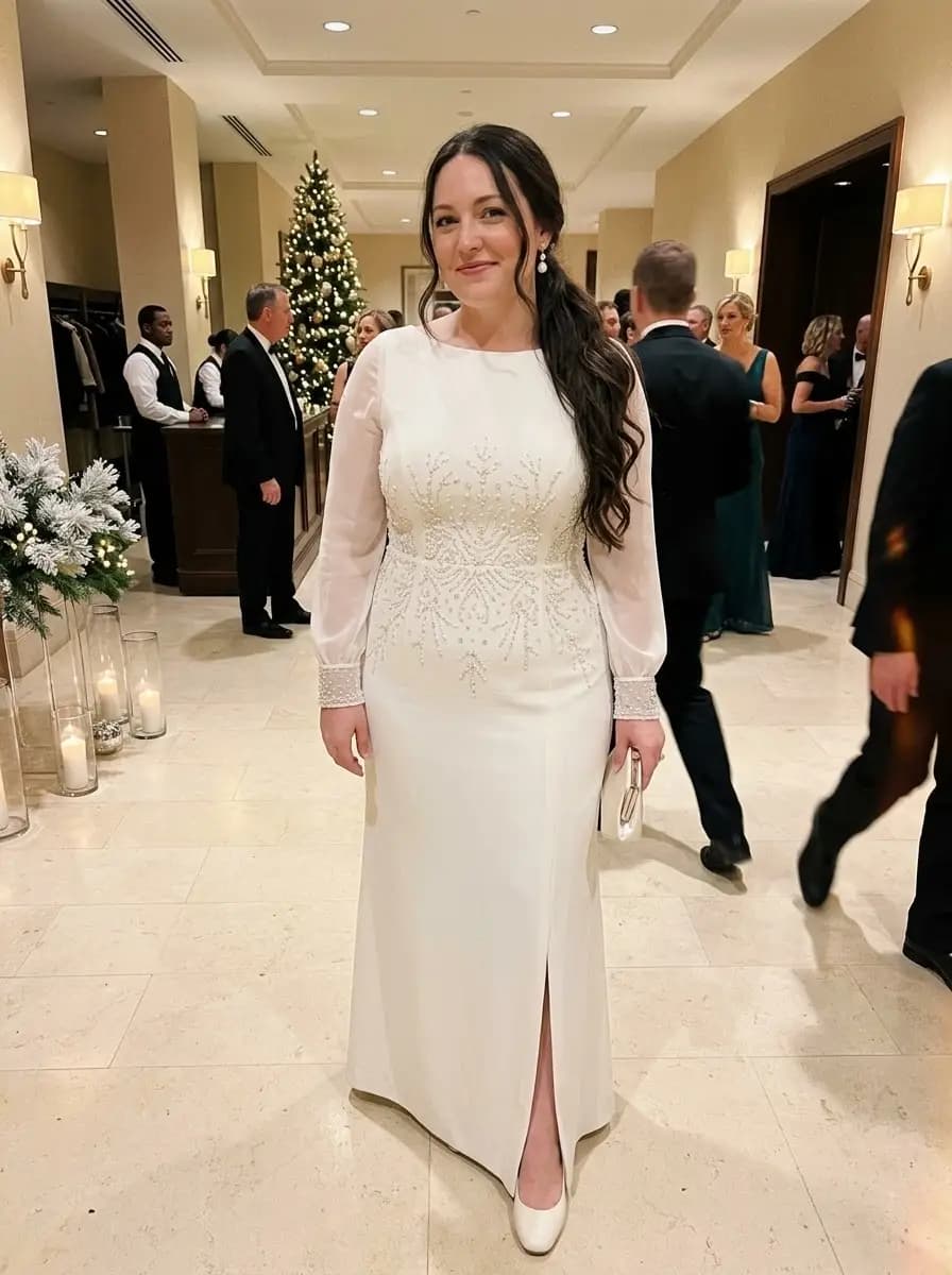 Ivory Beaded Gown