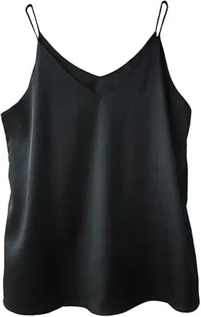 Wantschun black satin camisole