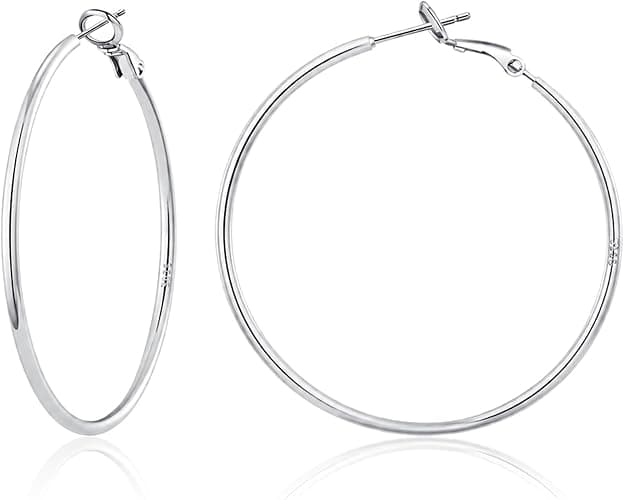 Silver hoop earrings