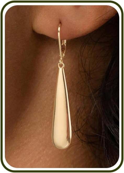 Gold teardrop earrings