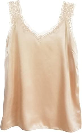 Wantschun champagne satin cami