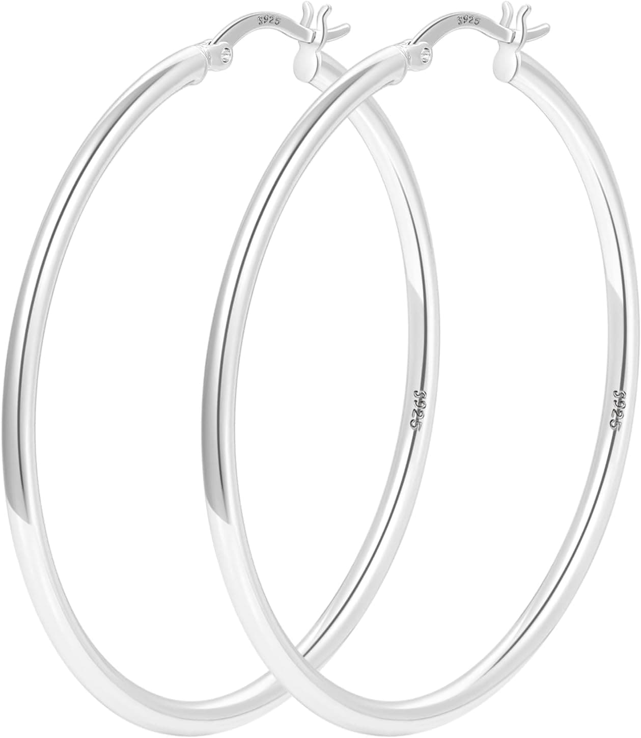 Silver 925 hoop earrings
