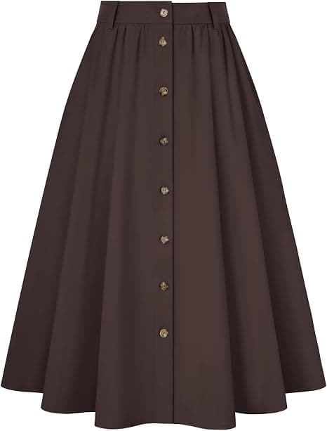 Sage-toned midi skirt