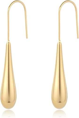 Gold chain-drop earrings