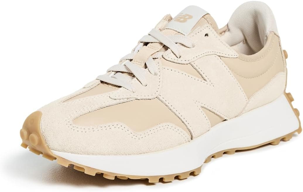 Bisque-and-desert-clay athletic sneakers