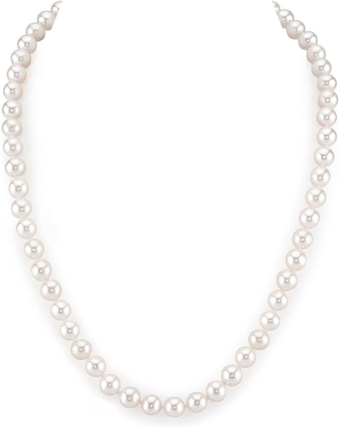 Real white freshwater pearl necklace