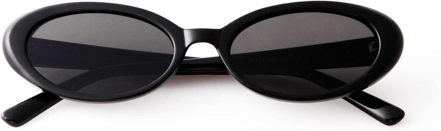 Black-and-gray oval sunglasses