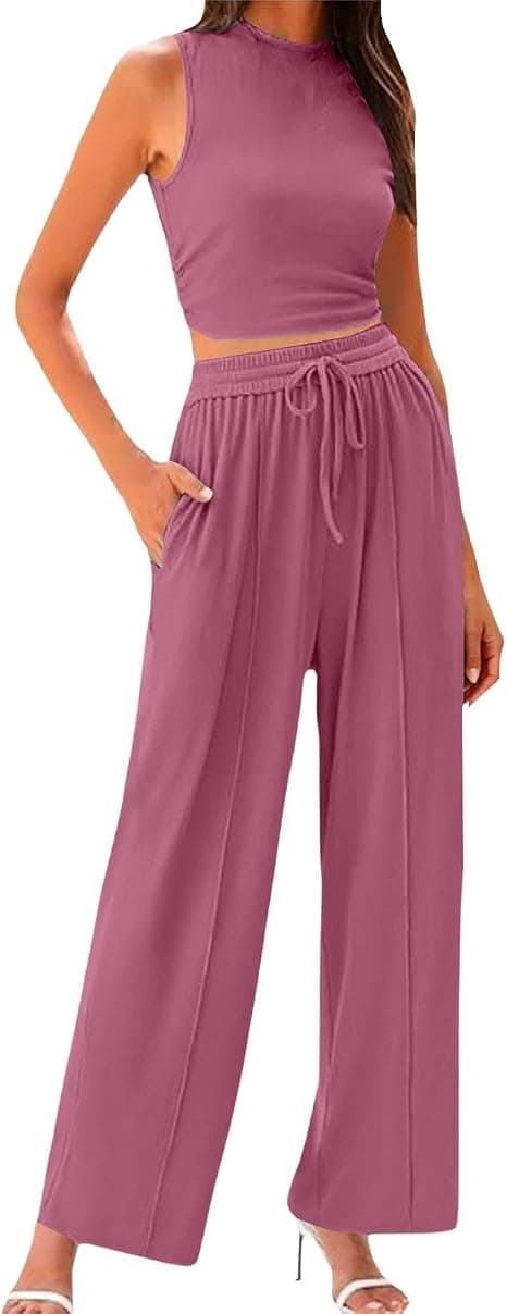Mauve ribbed tank top