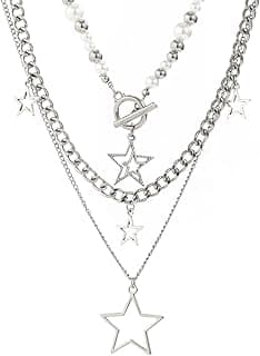 Silver star necklace