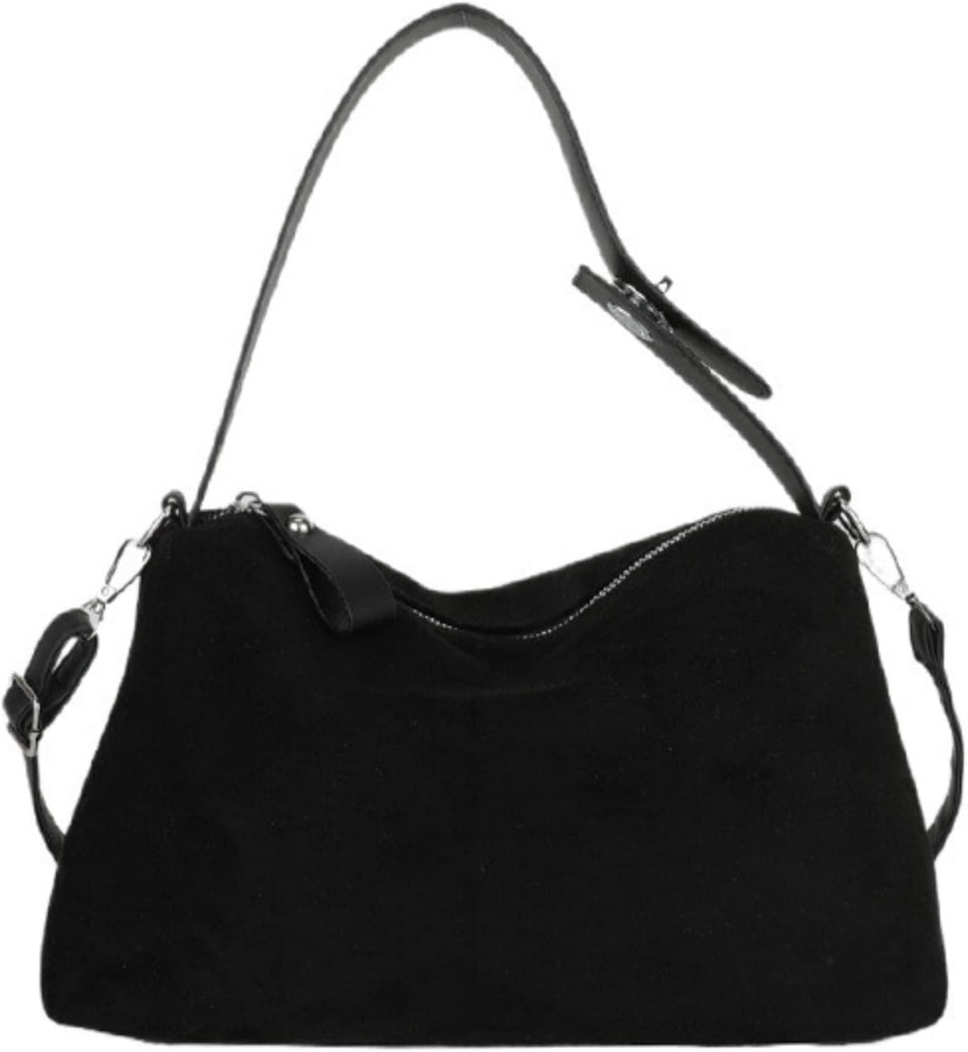 Black studded evening shoulder bag