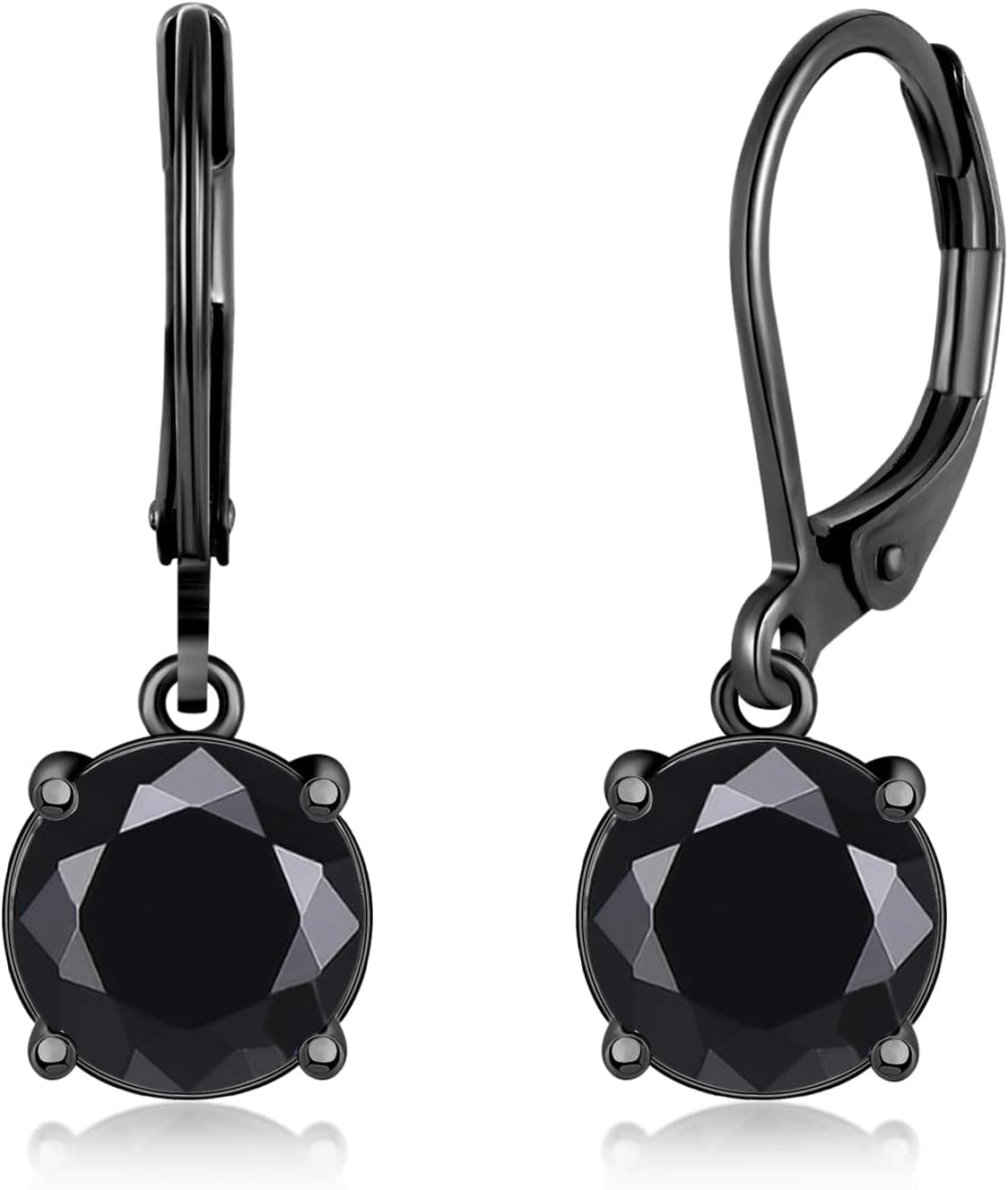 Black-and-gold crystal drop earrings