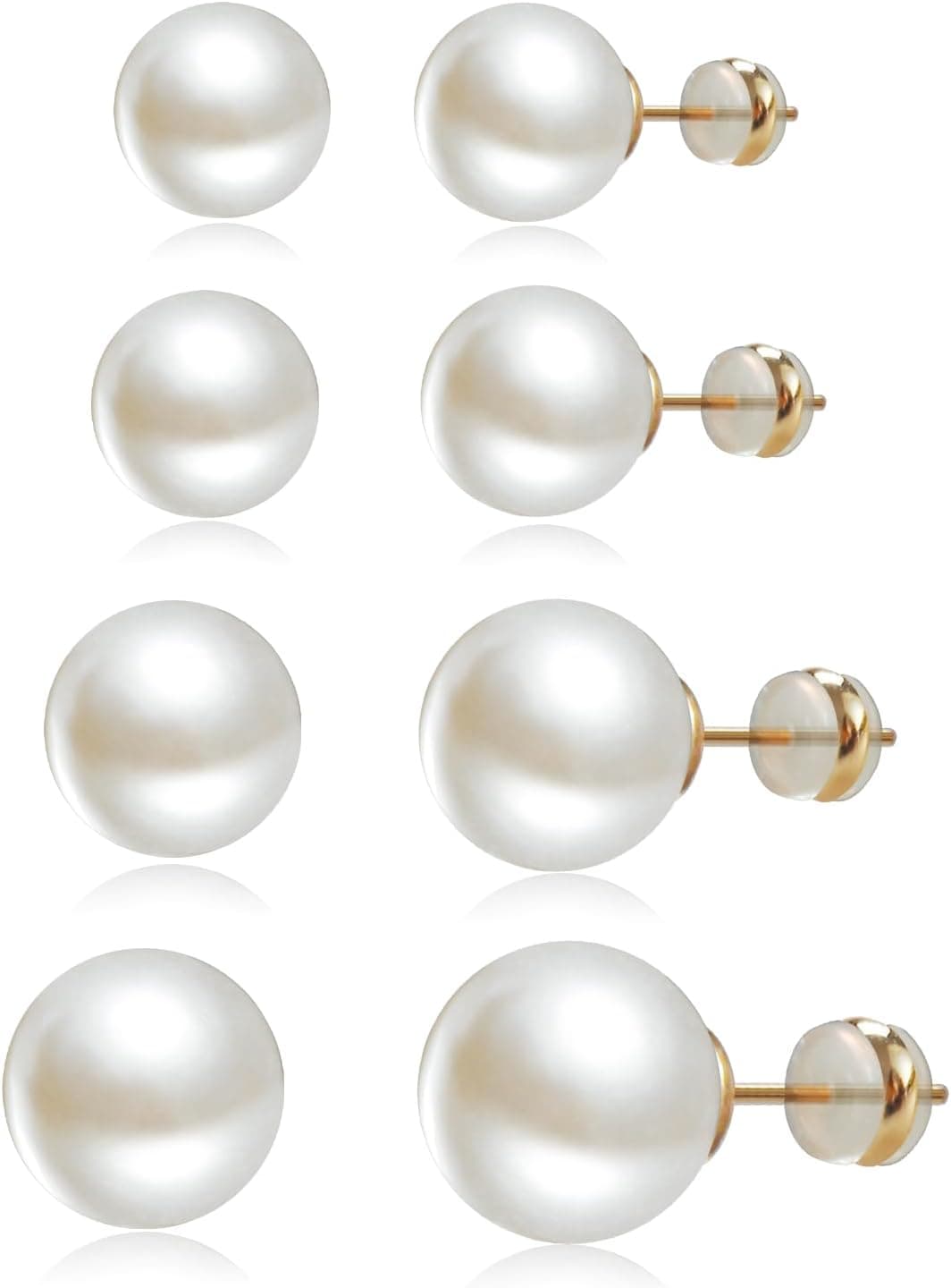 Pearl stud earrings