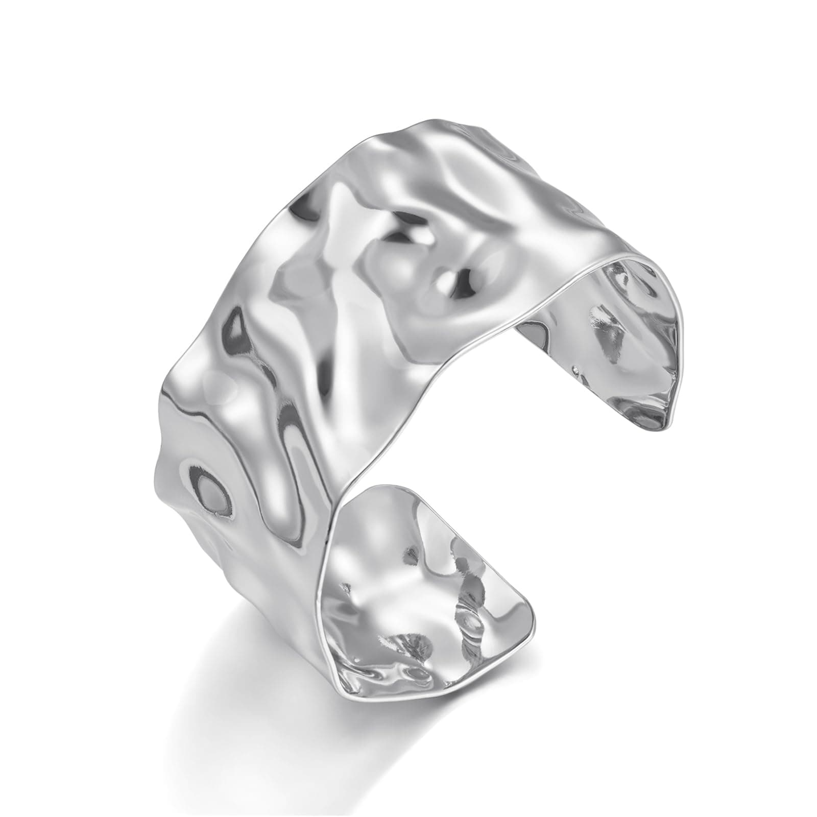 Chunky silver cuff bracelet