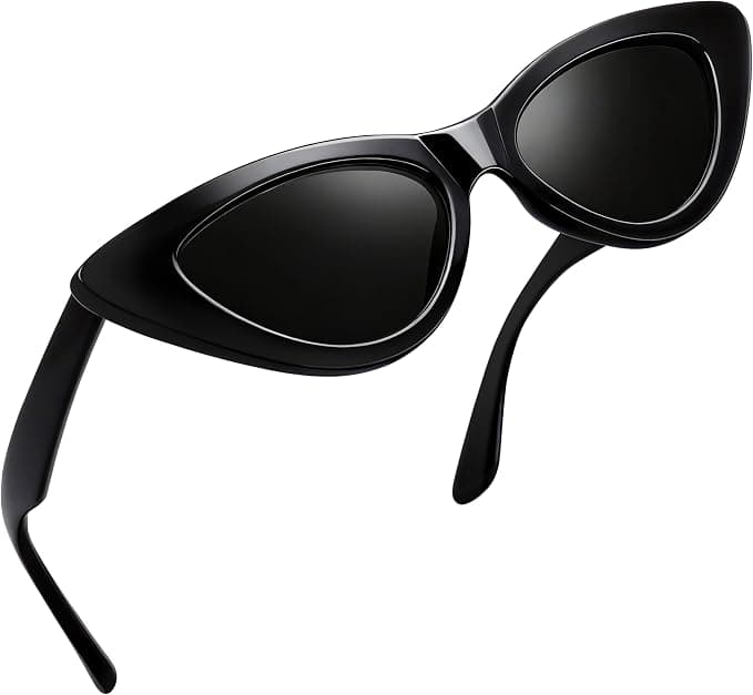 Black polarized cat-eye sunglasses