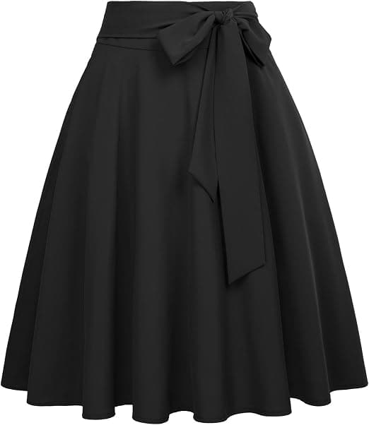 Cream bubble-hem midi skirt