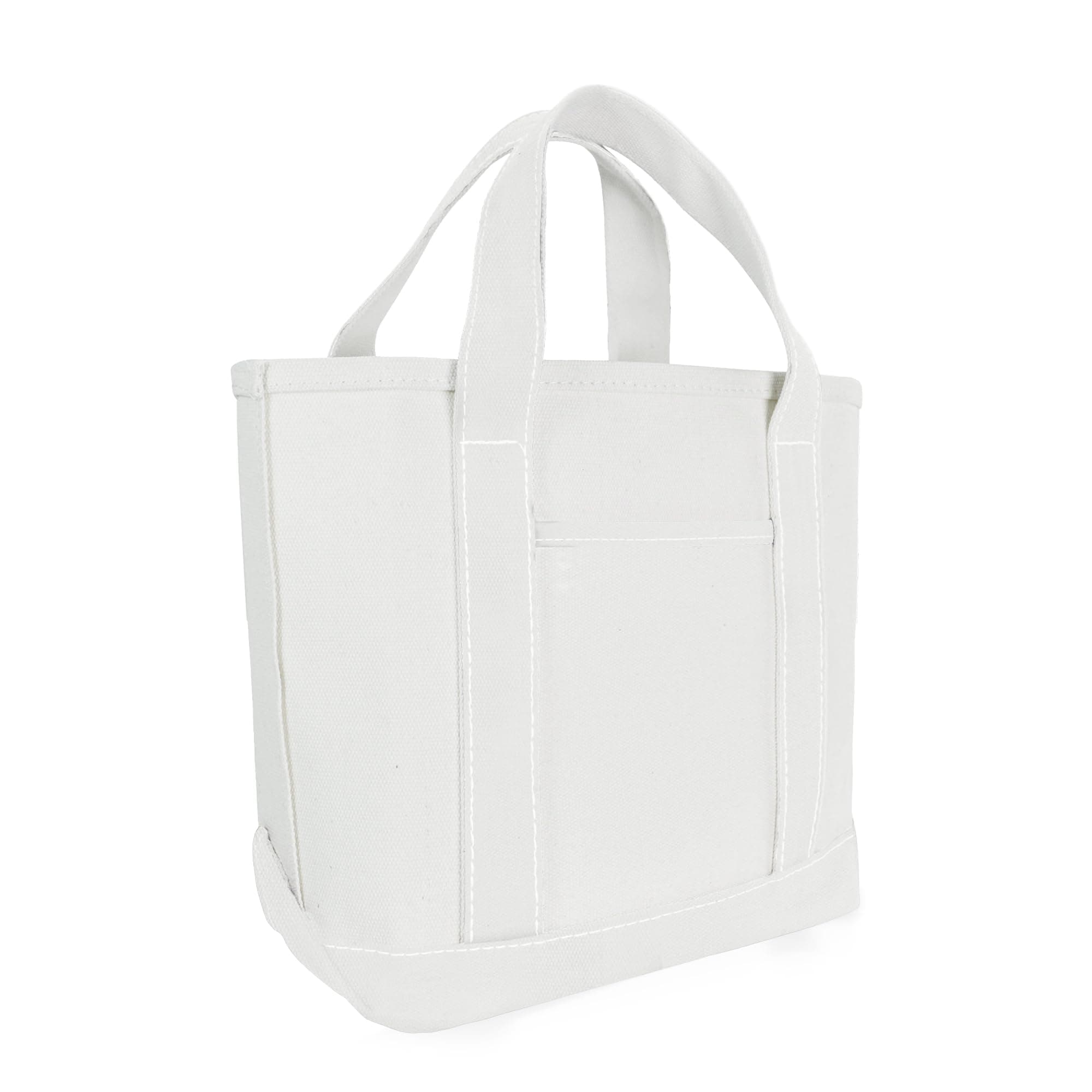 White cotton-canvas tote bag