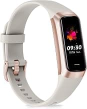 White fitness tracker watch
