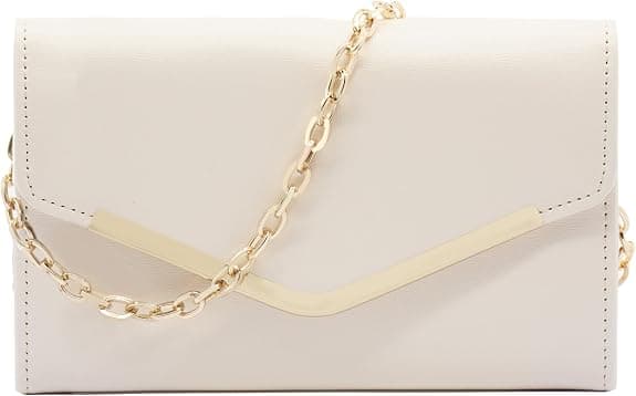 Cream evening clutch