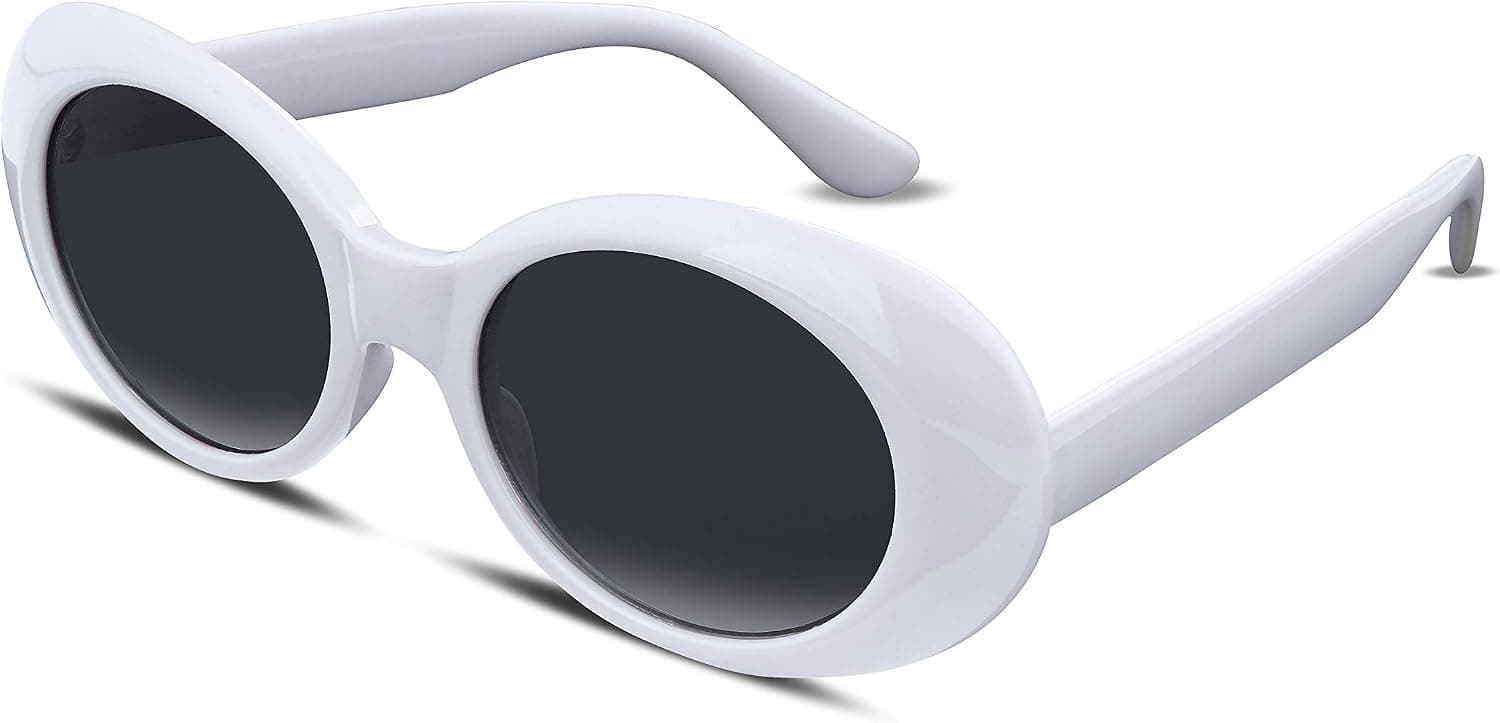 White oval sunglasses