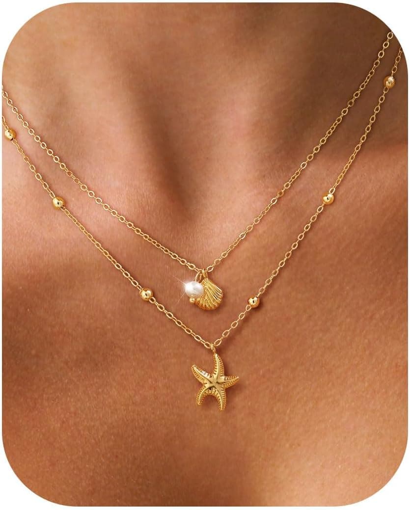 Shell starfish necklace