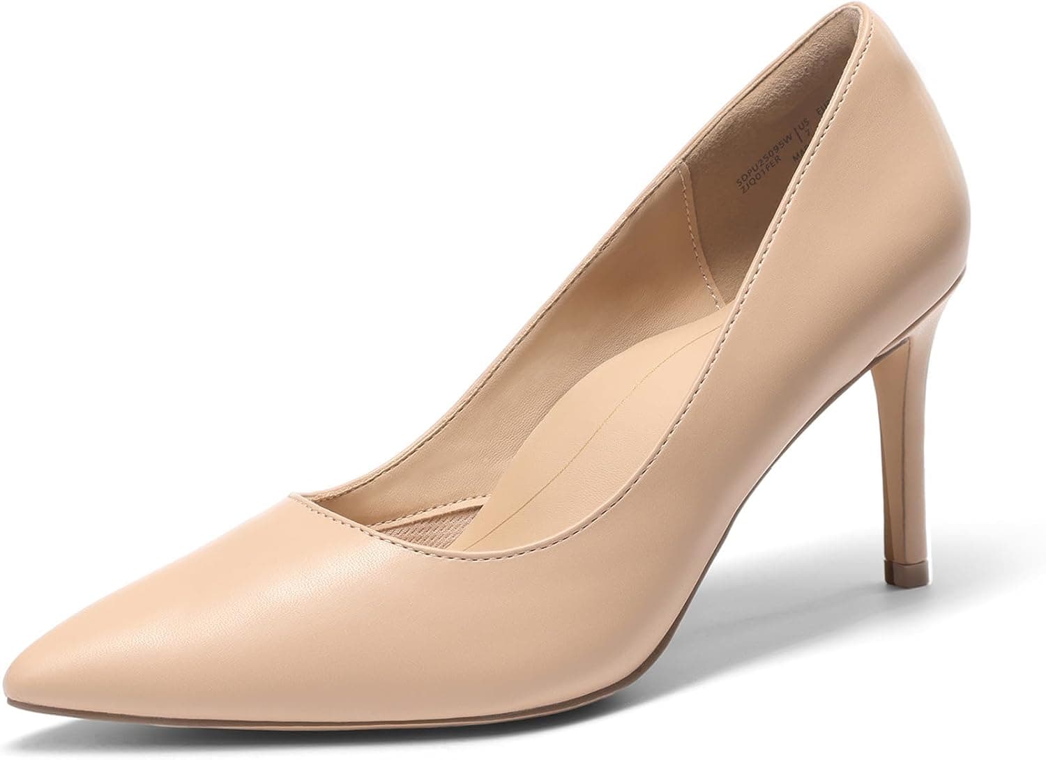 Nude pointed-toe pumps