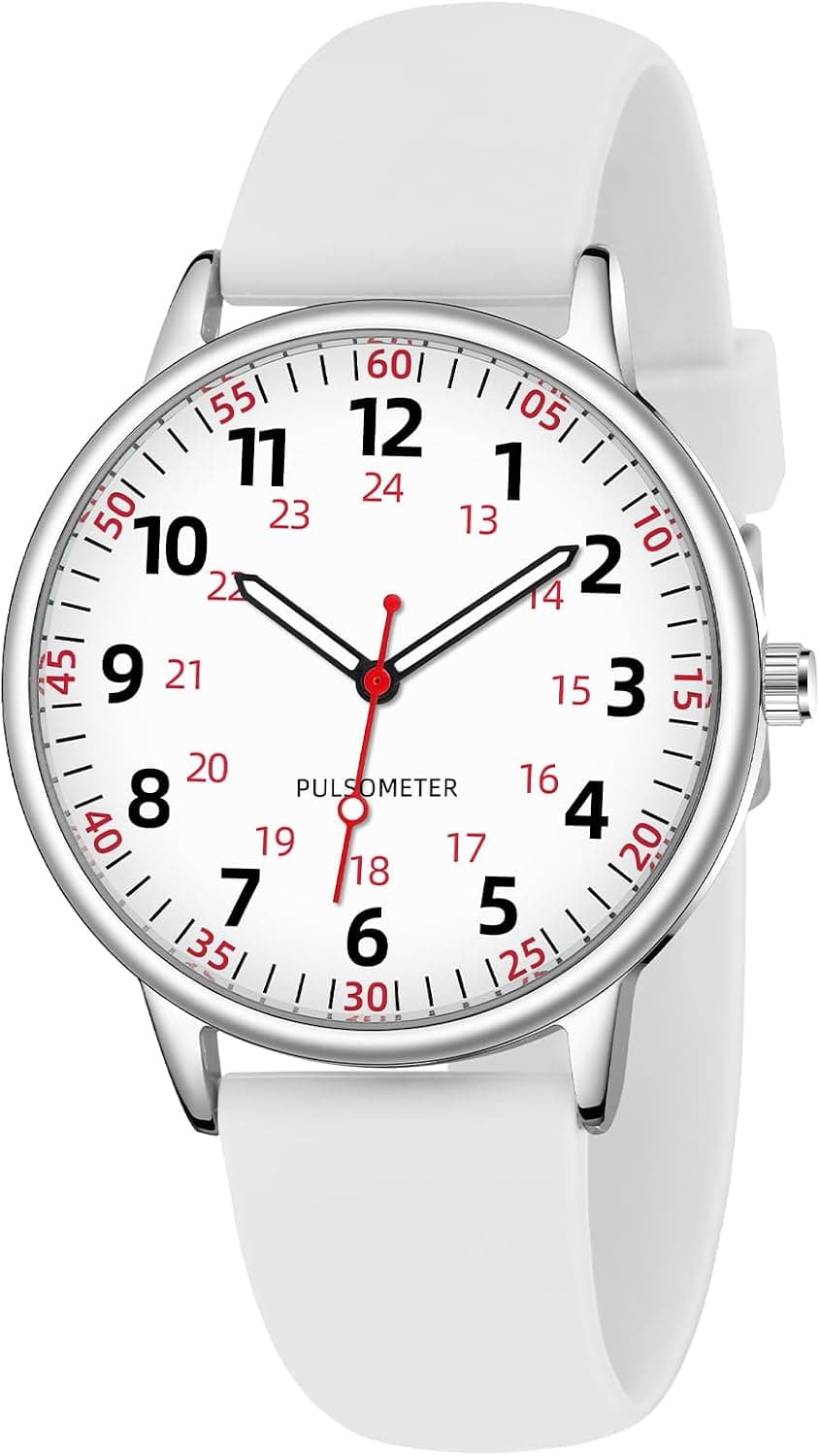 White silicone analog watch