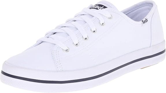 White low-top canvas sneakers