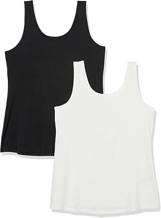 Amazon Essentials plus-size white scoop-neck tank top